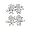 Brass Micro Pave Clear Cubic Zirconia Connector Charms for Jewelry Making CU-CBAAA59-01P-01-1