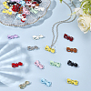 48Pcs 12 Colors Spray Painted Zinc Alloy Bowknot Connector Charms FIND-ME0003-85-4
