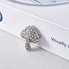 Cubic Zirconia Mushroom Brooch JBR102E-2