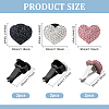 HOBBIESAY 6Pcs 3 Styles Heart Plastic with Rhinestone Car Air Vent Clip FIND-HY0002-81-2