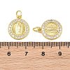 Religion Brass Micro Pave Clear Cubic Zirconia Pendants CU-CBA9482-01G-01-3