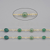 Handmade Natural Green Agate Beaded Chains CHC-I031-11G-2