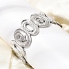 Hammered 304 Stainless Steel Cuff Bangles for Women BJEW-T030-02P-2