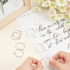 180Pcs 6 Colors Brass Wine Glass Charm Rings KK-CA0001-87-3