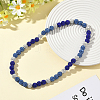 1Pc Polymer Clay Rhinestone Round Beaded Stretch Necklaces NJEW-SP0001-14A-5