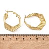 Multilayer Polygon 201 Stainless Steel Hoop Earrings EJEW-D354-06G-5