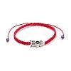 Resin Evil Eye & Alloy Braided Bead Bracelet BJEW-JB08494-03-1