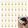 24Pcs Alloy Enamel & Iron Braiding Hair Pendants Decoration Clips OHAR-AB00008-1