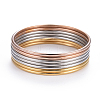 7Pcs 201 Stainless Steel Plain Bangle Sets for Women BJEW-L664-022C-M02-7