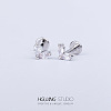 Titanium Steel Micro Pave Clear Cubic Zirconia Cartilage Earrings for Women Men WG126FA-17-1