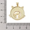 Brass Micro Pave Clear Cubic Zirconia Pendants KK-I712-51G-04-3