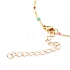 Brass Enamel Lumachina Chain Anklets AJEW-AN00397-3