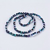 Electroplate Glass Beads Strands EGLA-J145-4mm-FP05-2