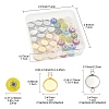 16Pcs 4 Styles Stainless Steel Pendant Cabochon Settings STAS-FS0001-79-4
