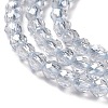 Transparent Electroplate Glass Beads Strands LS-GLAA-H021-01A-PL03-4
