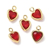 Brass Glass Charms KK-Z136-19G-02-1