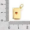 Brass Micro Pave Cubic Zirconia Pendants KK-V007-005G-04-3