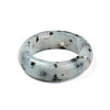 Natural Sesame Jasper Plain Band Ring G-N0326-99E-3