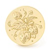 Golden Tone Round Wax Seal Brass Stamp Heads AJEW-Z034-01G-05-1