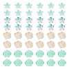 100Pcs 4 Styles Baking Paint Transparent Glass Bead Caps DGLA-TA0001-46-1