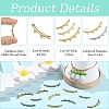 6Pcs 3 Styles Boho Style 304 Stainless Steel Chandelier Component Links STAS-YW0003-63G-5