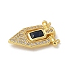 Brass Micro Pave Colorful Cubic Zirconia Pendants KK-U046-04G-01-2