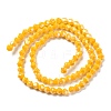 Opaque Solid Color Electroplate Glass Beads Strands EGLA-A039-P4mm-A04-2