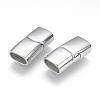 Tarnish Resistant 304 Stainless Steel Magnetic Clasps with Glue-in Ends STAS-G143-48P-1