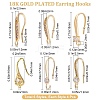 Beebeecraft 24Pcs 6 Style Brass Micro Pave Clear Cubic Zirconia Earring Hooks KK-BBC0002-11-2