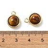 Natural Tiger Eye Charms STAS-L080-009G-07-3