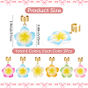 12Pcs 6 Colors Flower Resin Stethoscope Pendant Decorations HJEW-SP0001-55-2