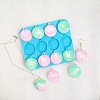 12 Constellations Flat Round DIY Pendant Silicone Molds X-DIY-G062-A01-2