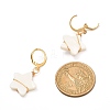 Star Natural Shell Beads Leverback Earrings for Girl Women EJEW-JE04676-4