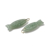 Natural Green Aventurine Carved Pendants G-G314-01G-03-2