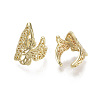 Brass Cuff Earrings X-EJEW-R114-019G-NF-2