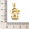 Rack Plating Brass Micro Pave Cubic Zirconia Pendants KK-L226-006G-10-3