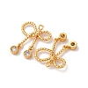 Brass Micro Pave Cubic Zirconia Pendants KK-K382-59G-2