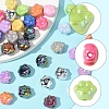 32Pcs UV Plating Acrylic Beads PACR-FS0001-04-2