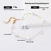 304 Stainless Steel Imitation Pearl Beaded Chain Bracelets for Women LH6839-5-1