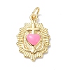 Eco-Friendly Rack Plating Brass Enamel Pendants KK-F845-32G-2