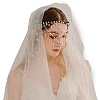 Imitation Pearl Hair Net Crown Headband PW-WGE79BF-01-3