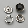4Pcs Brass & Resin Snap Button BUTT-WH0028-79F-1