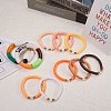 10Pcs 10 Style Handmade Polymer Clay Heishi Beaded Stretch Bracelets Set with Heart BJEW-SW00036-01-4