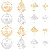 SUNNYCLUE 16Pcs 8 Style 201 & 304 Stainless Steel Pendants STAS-SC0004-21-1