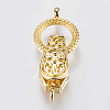 Brass Fold Over Magnetic Clasps X-KK-G338-01G-1