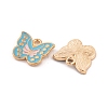 Light Gold Plated Alloy Enamel Pendants FIND-Q100-04KCG-3