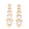 Brass Micro Pave Cubic Zirconia Pendants KK-N261-118B-G-1