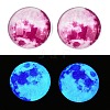 Fluorescent Glass Cabochons GGLA-T004-12G-5