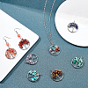 SUNNYCLUE 8Pcs 8 Colors Gemstone Pendants G-SC0002-20P-5