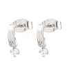 304 Stainless Steel Pave Single Cubic Zirconia Stud Earrings for Women SA-CBAB549-05P-4